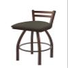 411 Jackie 25" Low Back Swivel Counter Stool with Bronze Finish and Graph Chalice Seat view 1