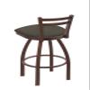 411 Jackie 25" Low Back Swivel Counter Stool with Bronze Finish and Graph Chalice Seat view 2