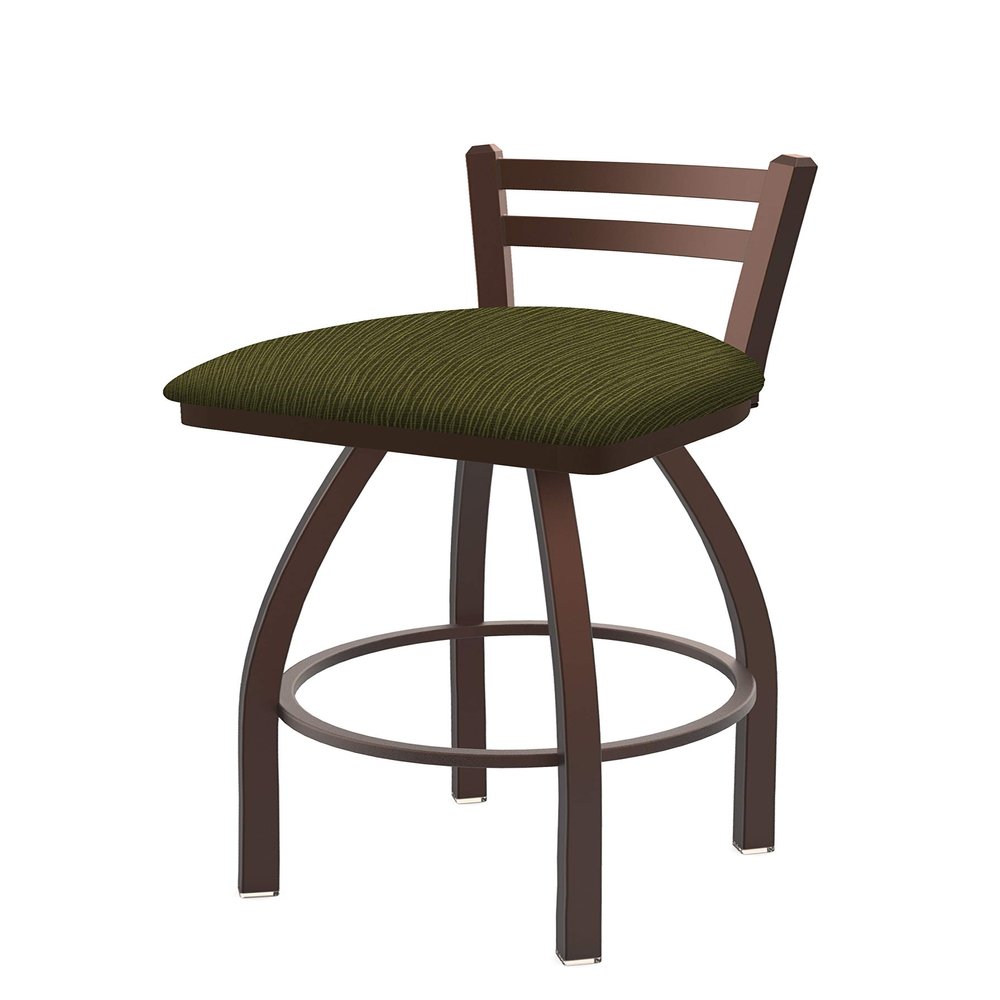 411 Jackie 30" Low Back Swivel Bar Stool with Bronze Finish and Graph Parrot Seat