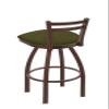 411 Jackie 30" Low Back Swivel Bar Stool with Bronze Finish and Graph Parrot Seat view 2
