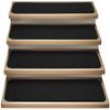 House, Home and More Set of 12 Attachable Indoor Carpet Stair Treads - Black - 8 Inches X 23.5 Inches view 1