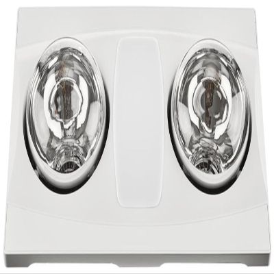 Aero Pure A515A W Quiet Bathroom Fan with Heat and Light, White