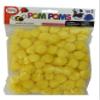 100 Craft Pom Pom Puffs - 1" Yellow view 1