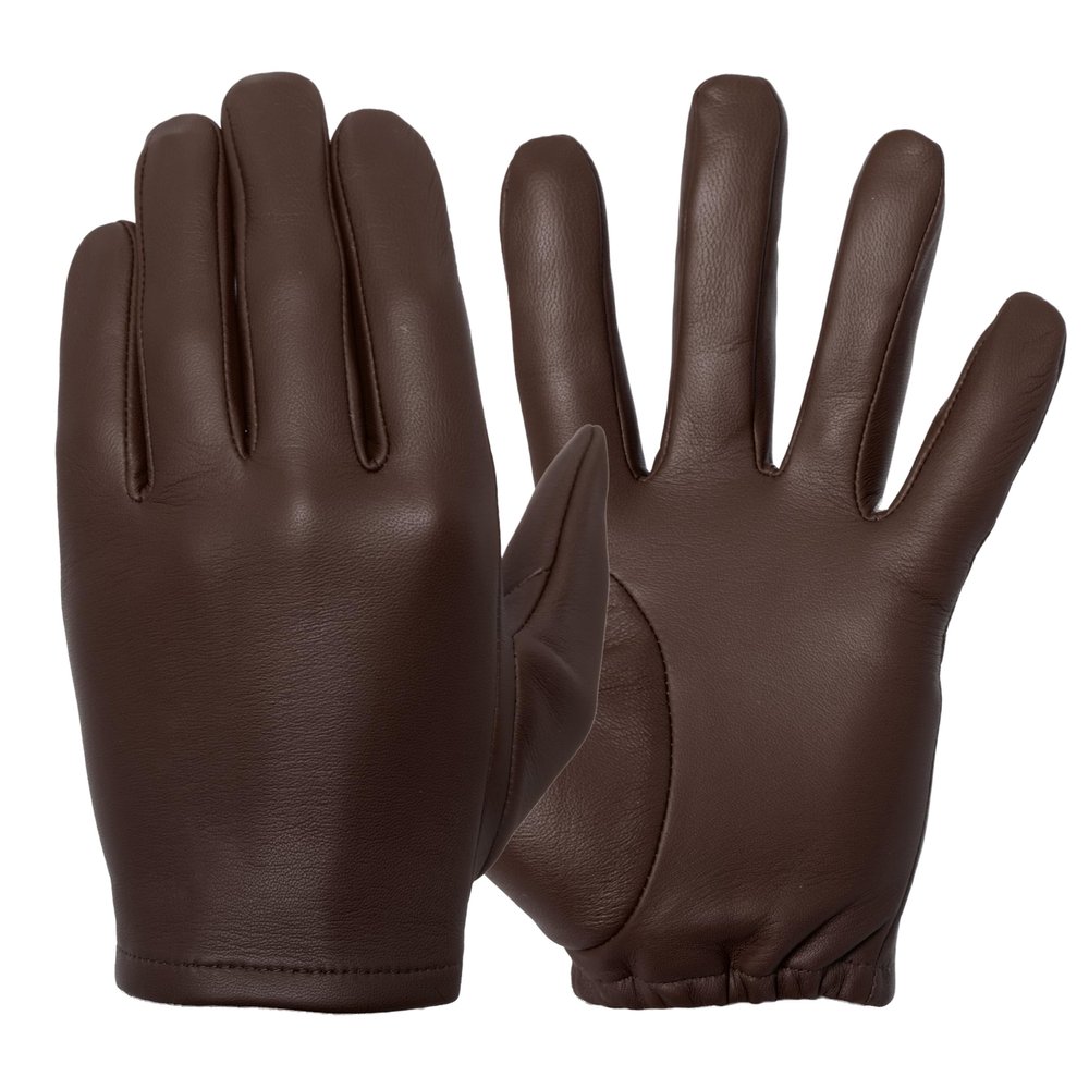 Tough Gloves Patrol-X Ultra Thin Leather Gloves, TD301 Chestnut Size 8