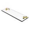 Allied Brass NS-1/16 16 Inch Vanity Beveled Edges Glass Shelf, Polished Brass view 1