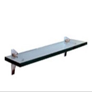 10" x 36" Glass Shelf Clip Kit with White Brackets