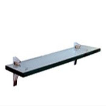 10" x 36" Glass Shelf Clip Kit with White Brackets