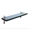 10" x 36" Glass Shelf Clip Kit with White Brackets view 1