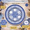 Aviv Judaica Passover Renaissance Seder Plate 13" Porcelain Round Seder Tray with Ornate Floral Pattern Extra Large Pessah Kaarah Artistic Seder Dish by Jessica Sporn Pesach Table Decorations view 2