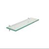 Clear Floating Glass Shelf 12" X 21" in White view 1