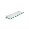 Clear Floating Glass Shelf 6" X 33" in Chrome view 1