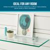 Clear Floating Glass Shelf 12" X 27" in Black view 4