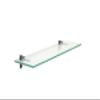 Clear Floating Glass Shelf 8" X 21" in Black view 1