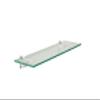 Clear Floating Glass Shelf 12" X 21" in White view 1