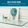 Spancraft Clear Hanging Glass Shelf 8" X 33" Brushed Steel Finish view 4