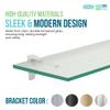 Clear Floating Glass Shelf 10" X 33" in Black view 4