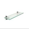 Clear Floating Glass Shelf 12" X 48" in Black view 1