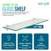 Clear Floating Glass Shelf 10" X 33" in White view 3