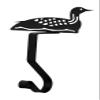 Village Wrought Iron 9 Inch Loon Christmas Stocking Hanger Fireplace Mantel Hook view 1