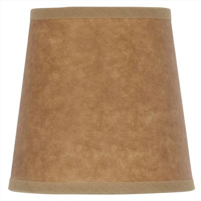 Upgradelights Oiled Parchment 4 Inch English Barrel Clip On Chandelier Shade (3x4x4.25)