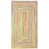 2'3" x 9' Runner Made-to-Order Capel Rug 0450QS00270900150 Light Yellow Color Hand Braided in USA "Baby's Breath Collection" Concentric Pattern view 1