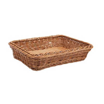 Polypropylene Rattan Basket GN1/2. Colour: Brown. Depth: 65mm.