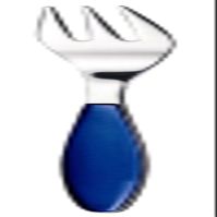 Guzzini Feeling 6-Inch L Dessert Fork, Cobalt Blue