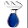 Guzzini Feeling 6-Inch L Dessert Fork, Cobalt Blue view 1