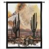 Sonoran Sentinels by Adin Shade | Woven Tapestry Wall Art Hanging | Southwestern Desert Cactus with Sunset | 100% Cotton USA Size 53x40 view 1