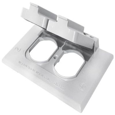 Diamond Group 52499 White White Standard Weather Proof Cover Receptacle