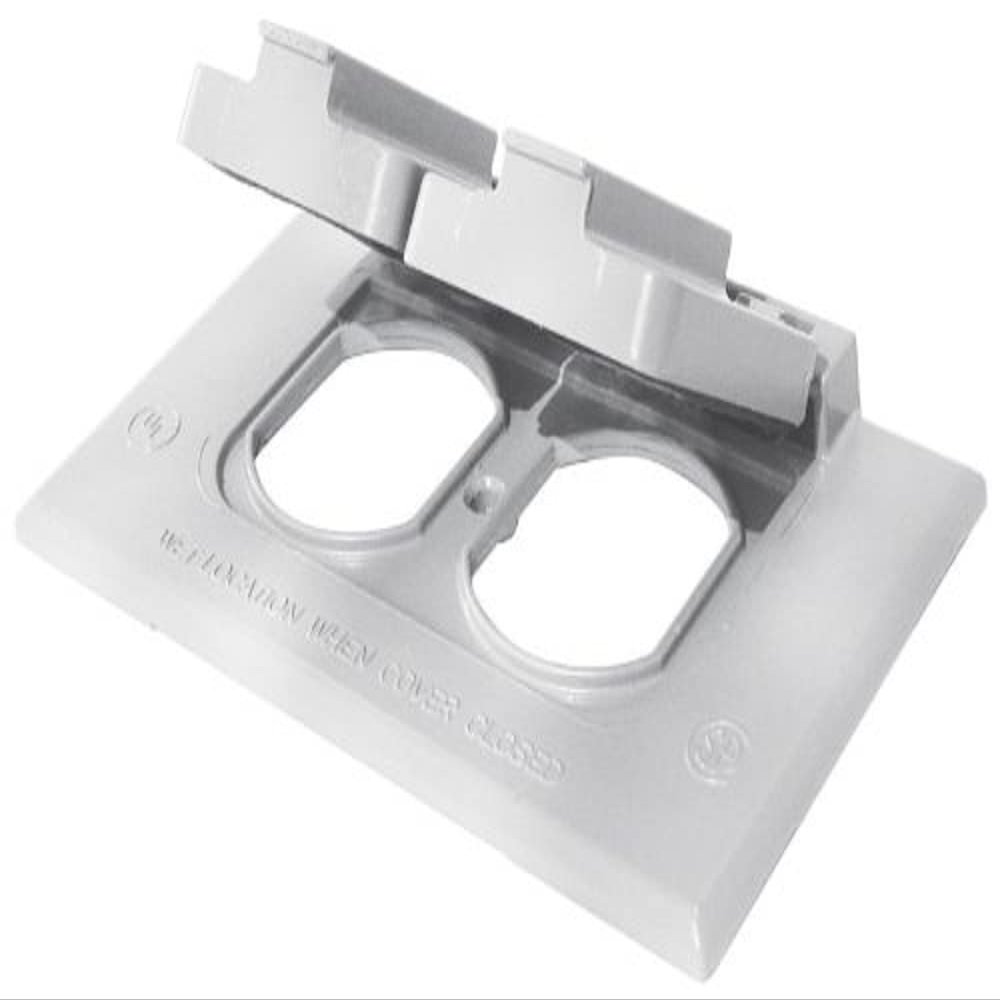 Diamond Group 52499 White White Standard Weather Proof Cover Receptacle