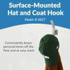 Bobrick B-6827 6-1/4" Height x 1" Width, Satin Finish Stainless Steel Hat and Coat Hook view 2