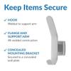 Bobrick B-6827 6-1/4" Height x 1" Width, Satin Finish Stainless Steel Hat and Coat Hook view 3