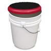 Padded Bucket Lid Diamond Pad Red Frame/Black Pad by Bucket Lidz view 4