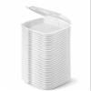 Foam Hinged Lid Carryout Containers Large, Single Compartment w/ Optional Lid Vents 9" X 9" X 3-1/4" view 2