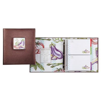 CR Gibson Solid Pocket Page Recipe Book, Primavera Design, 4 x 6-Inch Cards