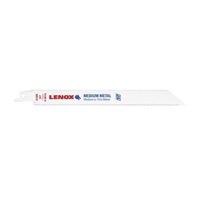 Lenox Tools 21519814R Metal Cutting Reciprocating Saw Blade with Power Blast Technology, Bi-Metal, 8-inch, 14 TPI, 5/PK