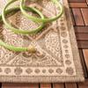 SAFAVIEH Washable Rug Outdoor Courtyard Collection - 6'7" x 9'6", Coffee & Sand, Non-Shedding & Easy Cleaning, Ideal for Patio, Backyard, Mudroom (CY5149B) view 3