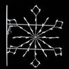 Vickerman 4' Diamond Snowflake Pole Decoration with 48 Pure White LED Lights. view 1