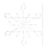 Vickerman 4' Diamond Snowflake Pole Decoration with 48 Pure White LED Lights. view 2