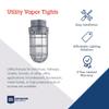Lithonia Lighting Jelly Jar Light Fixture, Incandescent Utility Vapor Tight Ceiling Lamp, Industrial Style Wall Light for Indoor and Outdoor Use, 150W, 120V, Includes Junction Box, Grey (VC150I M12) view 2