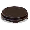 ChinaFurnitureOnline 8 Inch Dark Brown Round Chinese Wooden Stand view 1