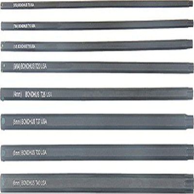 "Bondhus PHTX8-6 T8 to T40, 6"" Long, Star ProHold Socket Bits", multi, one size