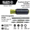 Klein Tools 32527 Multi-Bit Screwdriver/Nut Driver, 11-in-1 with Phillips, Slotted, Square, and Schrader Bits and Nut Drivers view 2