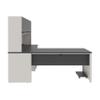 BESTAR Connexion L-Shaped Desk with Two Oversized Pedestals, Slate/Sandstone view 4
