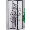 Black 3 Panel Room Devider with Bamboo Design ACS 20287 view 1