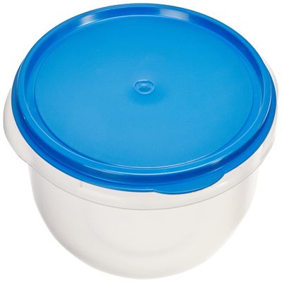 Axentia Plastic Boxes-Clear Food Storage Container BPA White/Blue, 31.8 x 28.4 x 12.2 cm