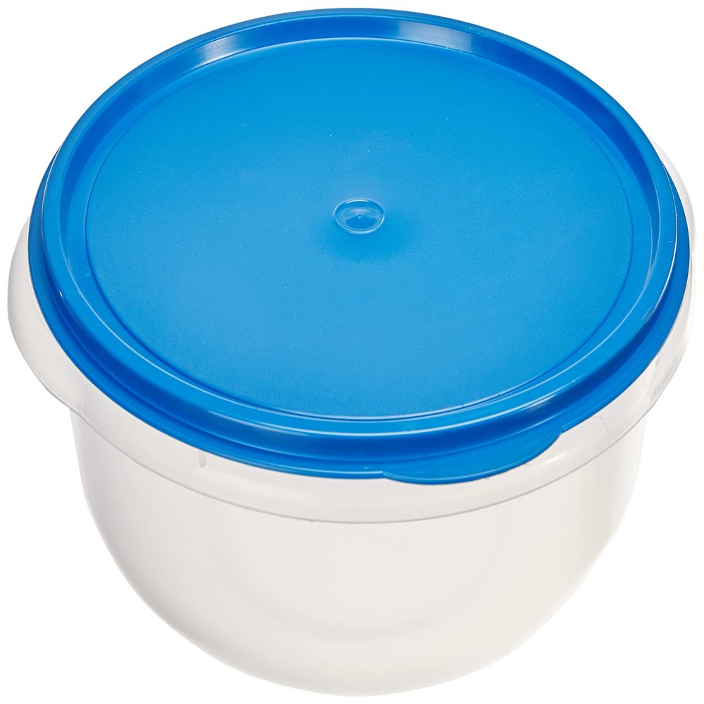 Axentia Plastic Boxes-Clear Food Storage Container BPA White/Blue, 31.8 x 28.4 x 12.2 cm