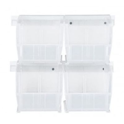 Quantum HNS230CL Hang-n-Stack Bin, Polypropylene, Clear
