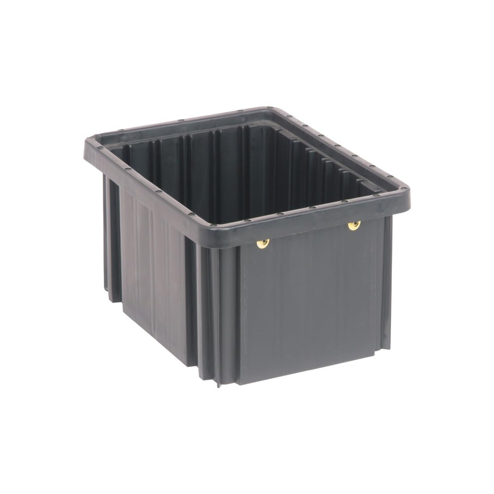 QUANTUM STORAGE SYSTEMS DG91050CO Dividable Grid Conductive Plastic Heavy Duty Part Organizer Black Bins 11" L x 9" W x 5" H 20 Pack
